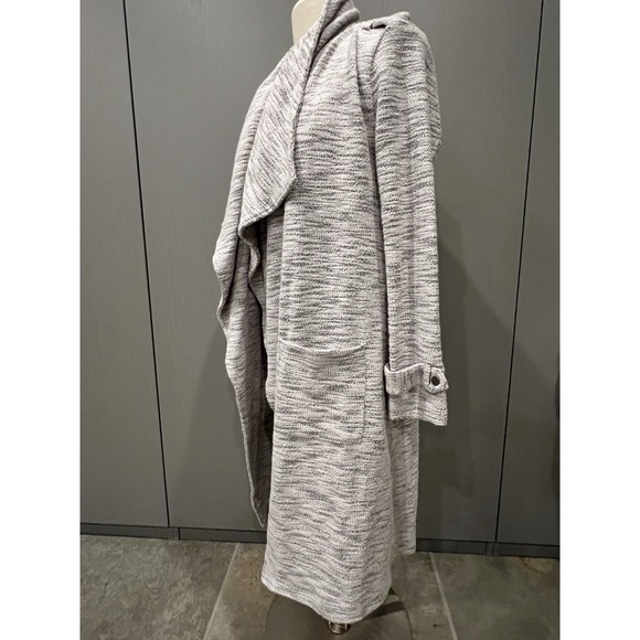 New STEVE MADDEN Duster Coat Open Front Long Jacket Slub Knit Pockets M NWT $109 - Picture 3 of 12